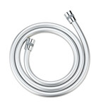 Wąż natryskowy ONNLINE PVC srebrny 1,5 m, mosiężne złącze, system anti-twist