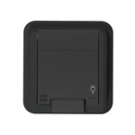 Підрозетник P/T, одинарний з заземленням IP55, антрацит AQUANT 2K