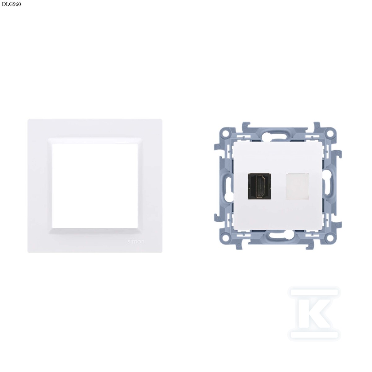Gniazdo HDMI ver.1.4 (moduł), biały, - DLG960