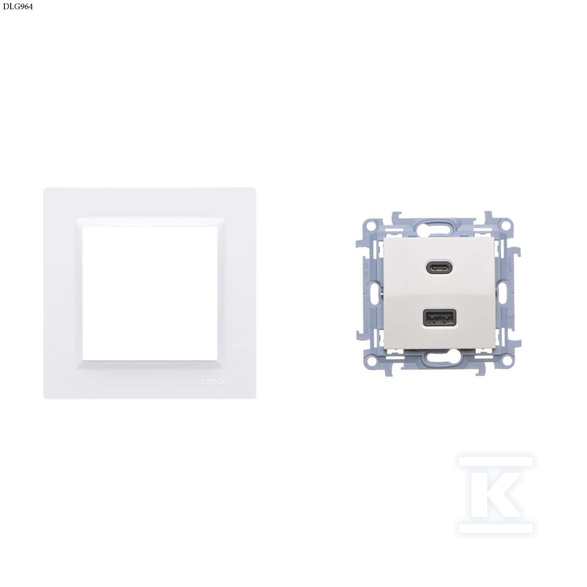 Ładowarka USB podwójna, C+A, 30W, - DLG964