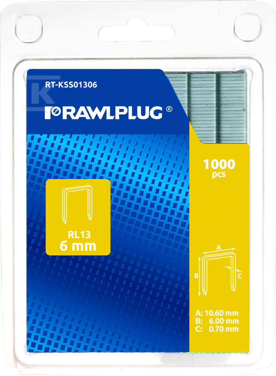 Zszywka RL13 6 mm w pudełku /2500opk/ - RT-KSS013062500