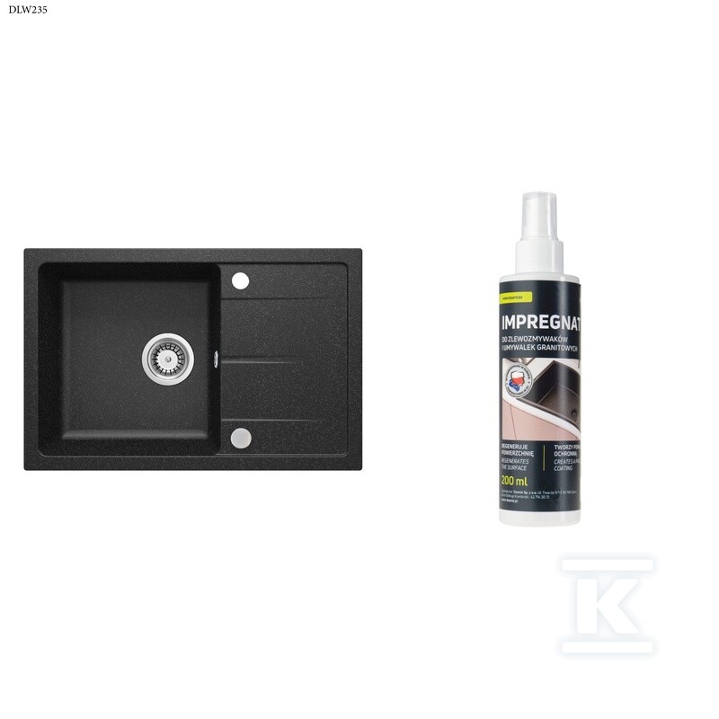 Zlewozmywak granitowy 1-komorowy z - DLW235