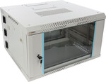 Шафа RACK 6U / 19” підвісна для складання подвійна 600x550 сіра