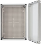 Корпус ABS 280x190x130, водонепроникний з пластиковими гвинтами та монтажною пластиною