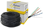 Комп'ютерна вита пара, U/UTP, PE, гелевана, cat 5e, 24AWG, Cu, Fca, 305м, (зовнішня)