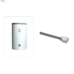 Wymiennik W-E 125.81 Mega z wężownicą spiralną stojące w komplecie z grzałką ME 0020 o mocy 2,0kW