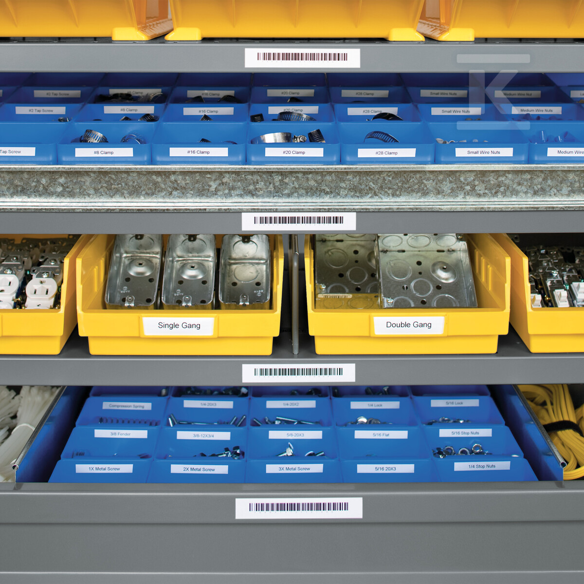 Біла вінілова стрічка 19 мм - 18445