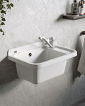 Umywalka ogrodowa NEO 51x34 + Bateria Asalia biały