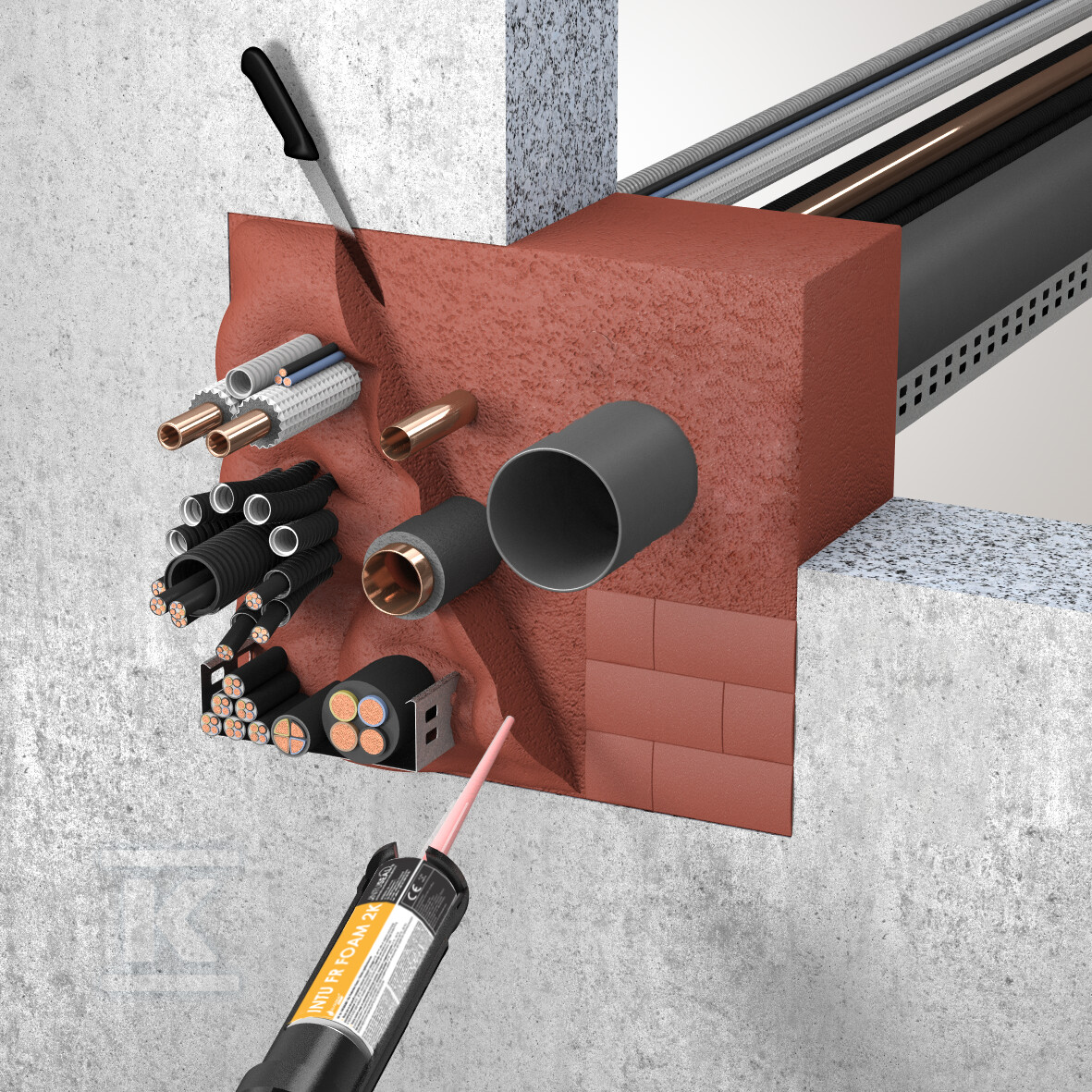 Вогнезахисна піна INTU FR FOAM 2K 380ml - 3203800000