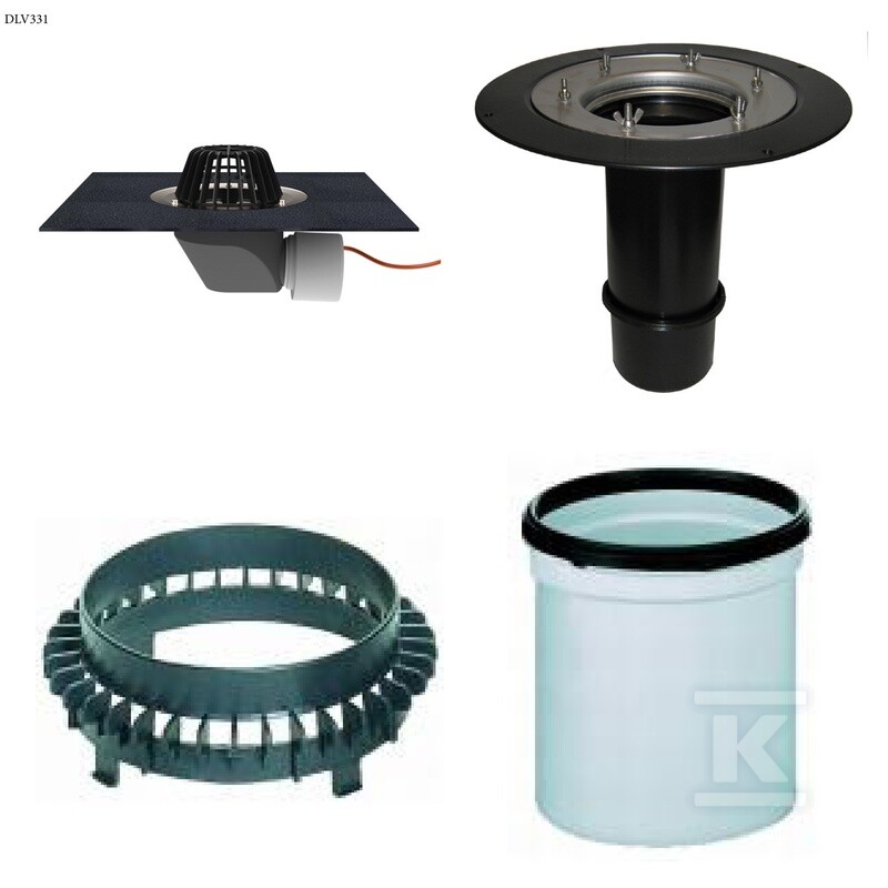 Wpust dachowy DN75/110 poziomy, - DLV331