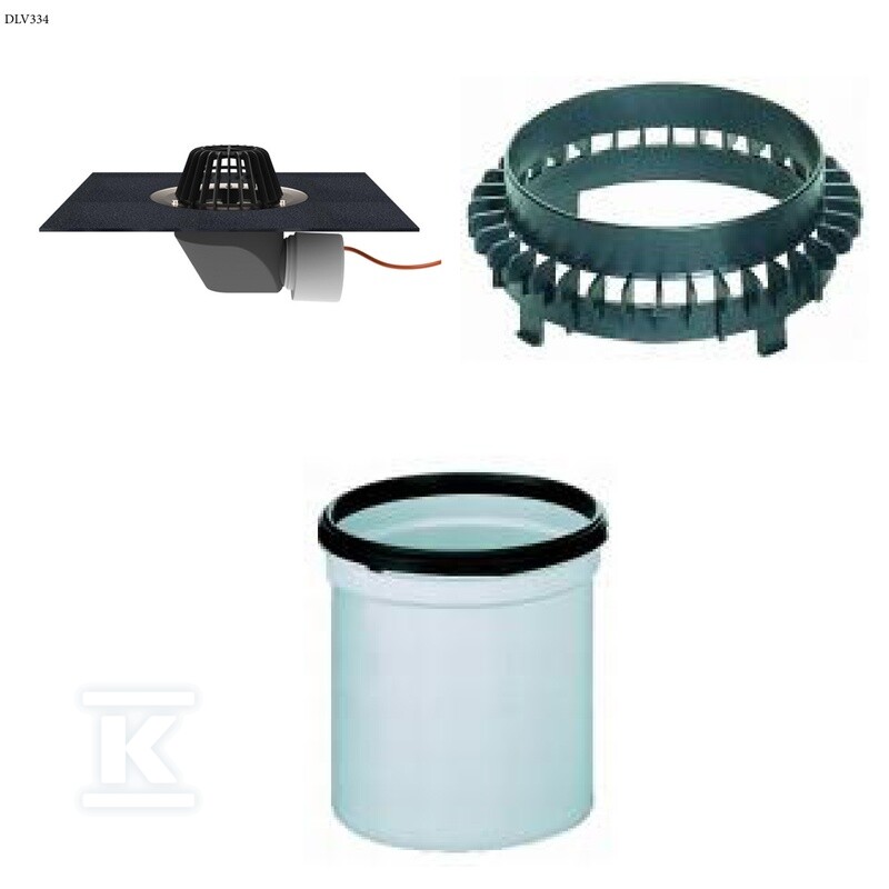 Wpust dachowy DN75/110 poziomy, - DLV334