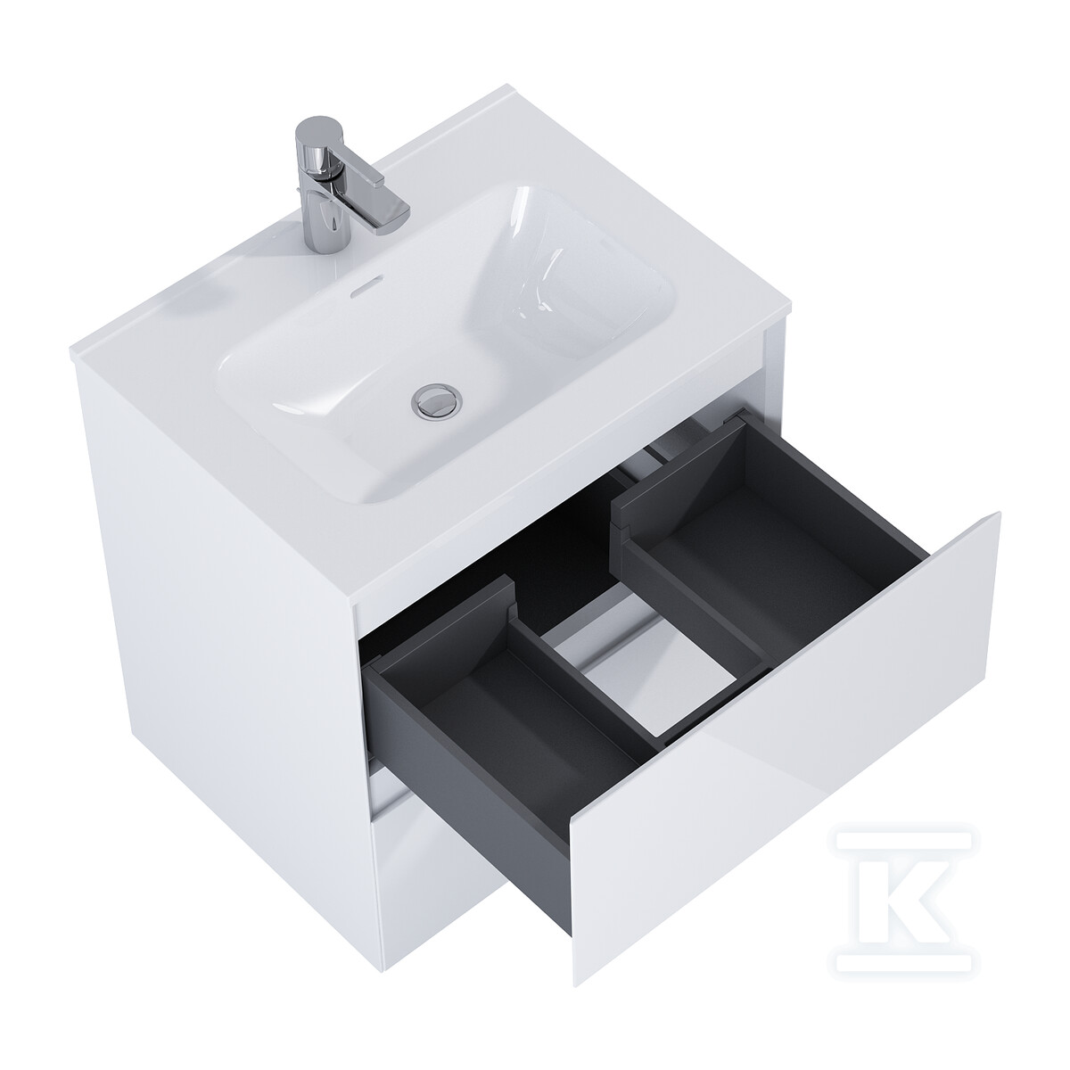 Szafka SPLIT 60 2s white hg pdw - RE010600058060
