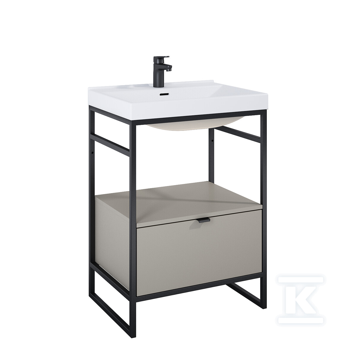 Szafka INDUS 60 1s fume matt do stelaża - RE010600077020