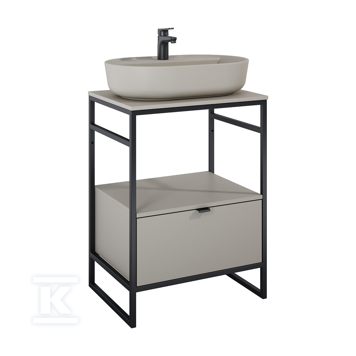 Szafka INDUS 60 1s fume matt do stelaża - RE010600077020