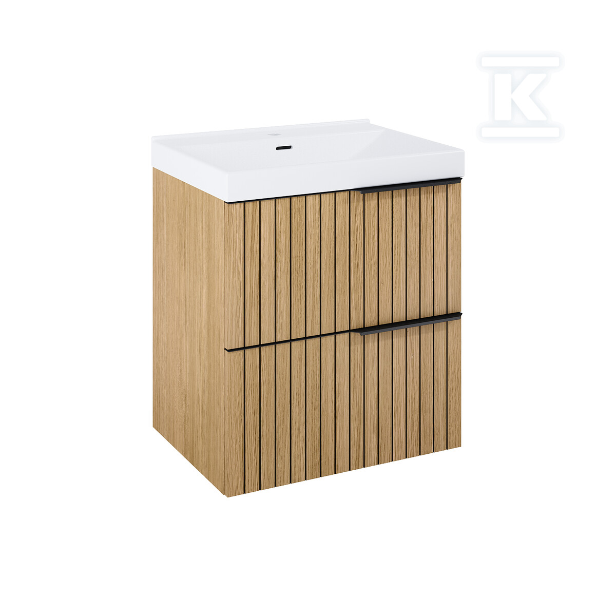 Szafka ASAMI 60 2s dąb naturalny fornir - RE010600156690