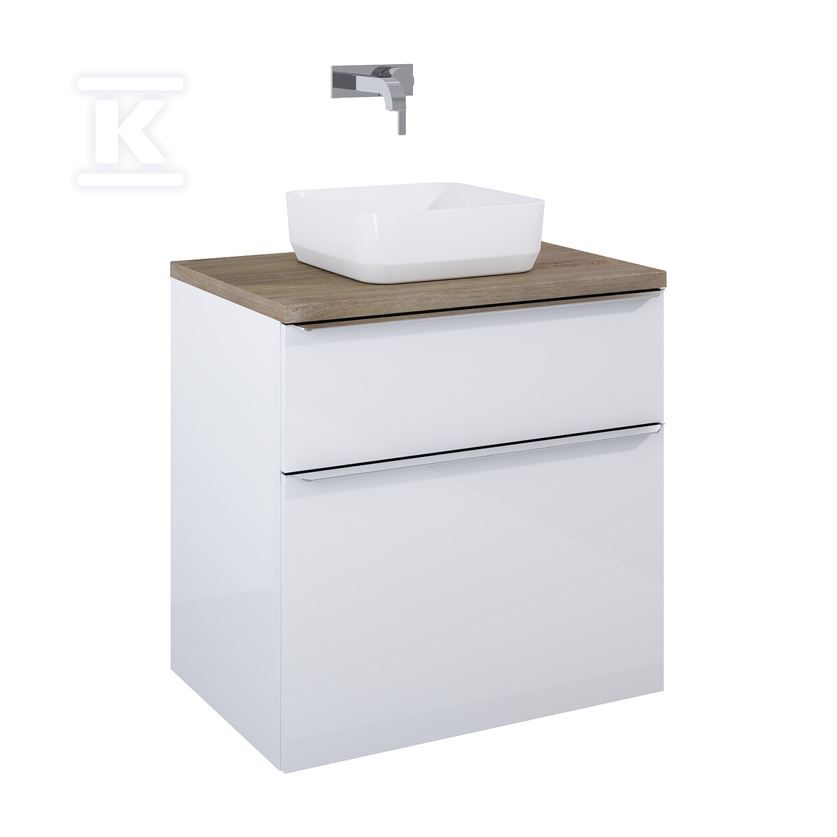 Szafka LOFTY 70 2s white hg pdw - RE010700028060