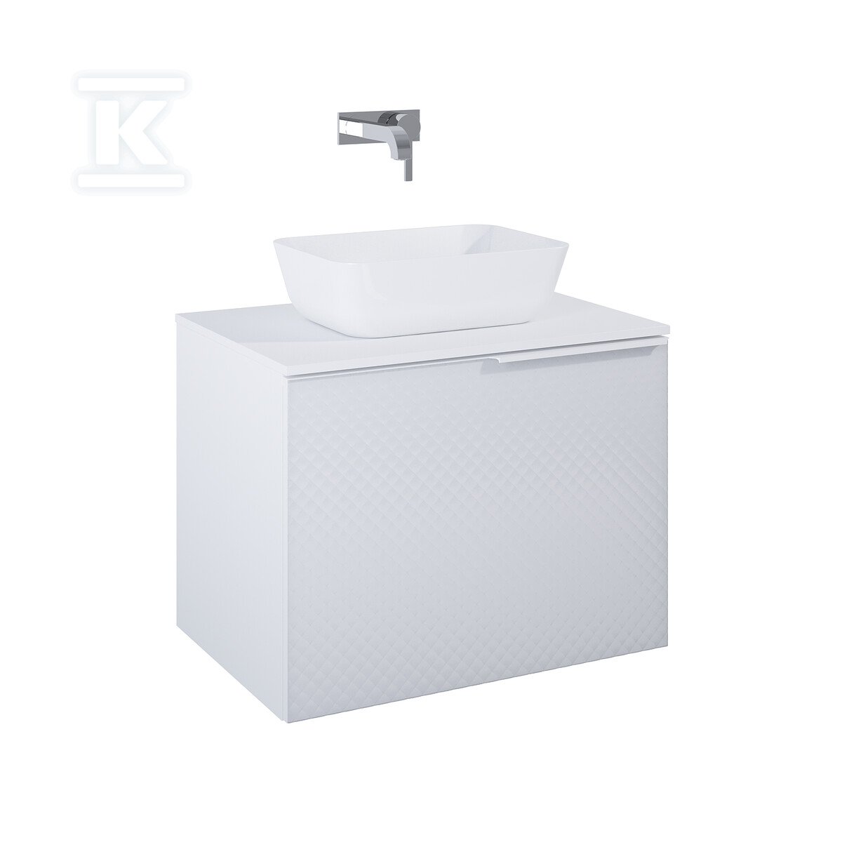 Szafka GLAM 70 1s+1s white matt pdw - RE010700165290