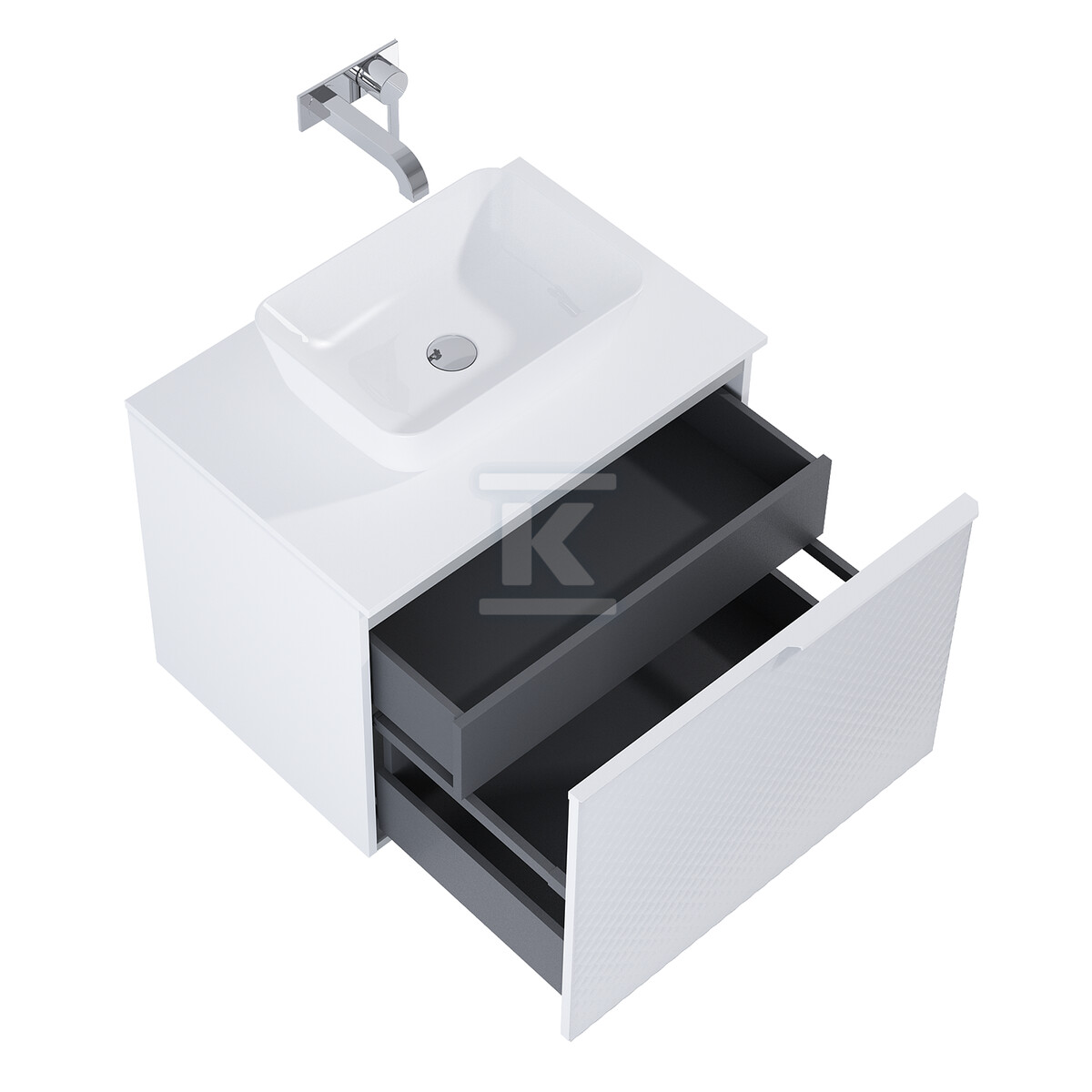 Szafka GLAM 70 1s+1s white matt pdw - RE010700165290
