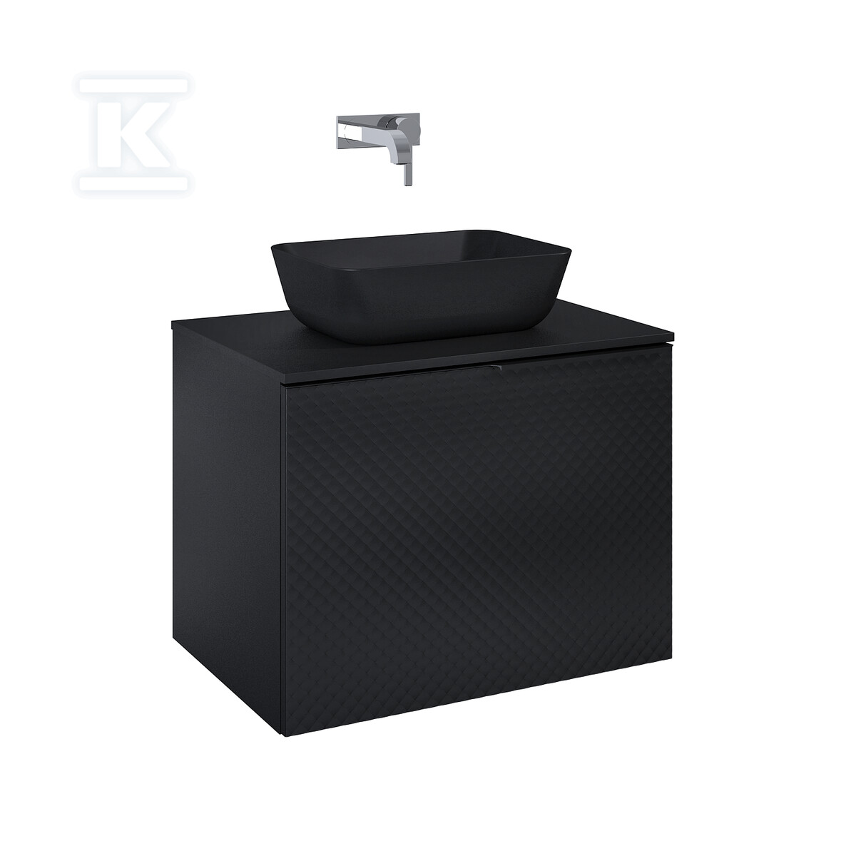 Szafka GLAM 70 1s+1s black matt pdw - RE010700167160