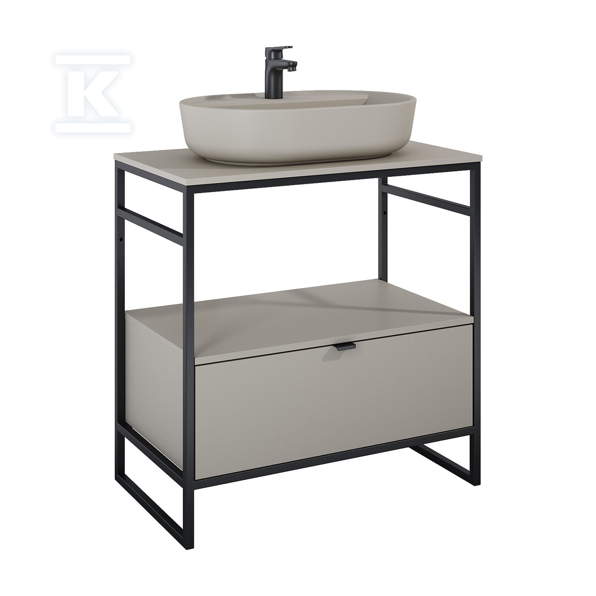 Szafka INDUS 80 1s fume matt do stelaża - RE010800077020