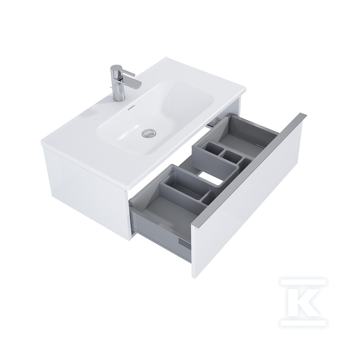 Szafka LOOK 80 1s white matt pdw - RE010803025290