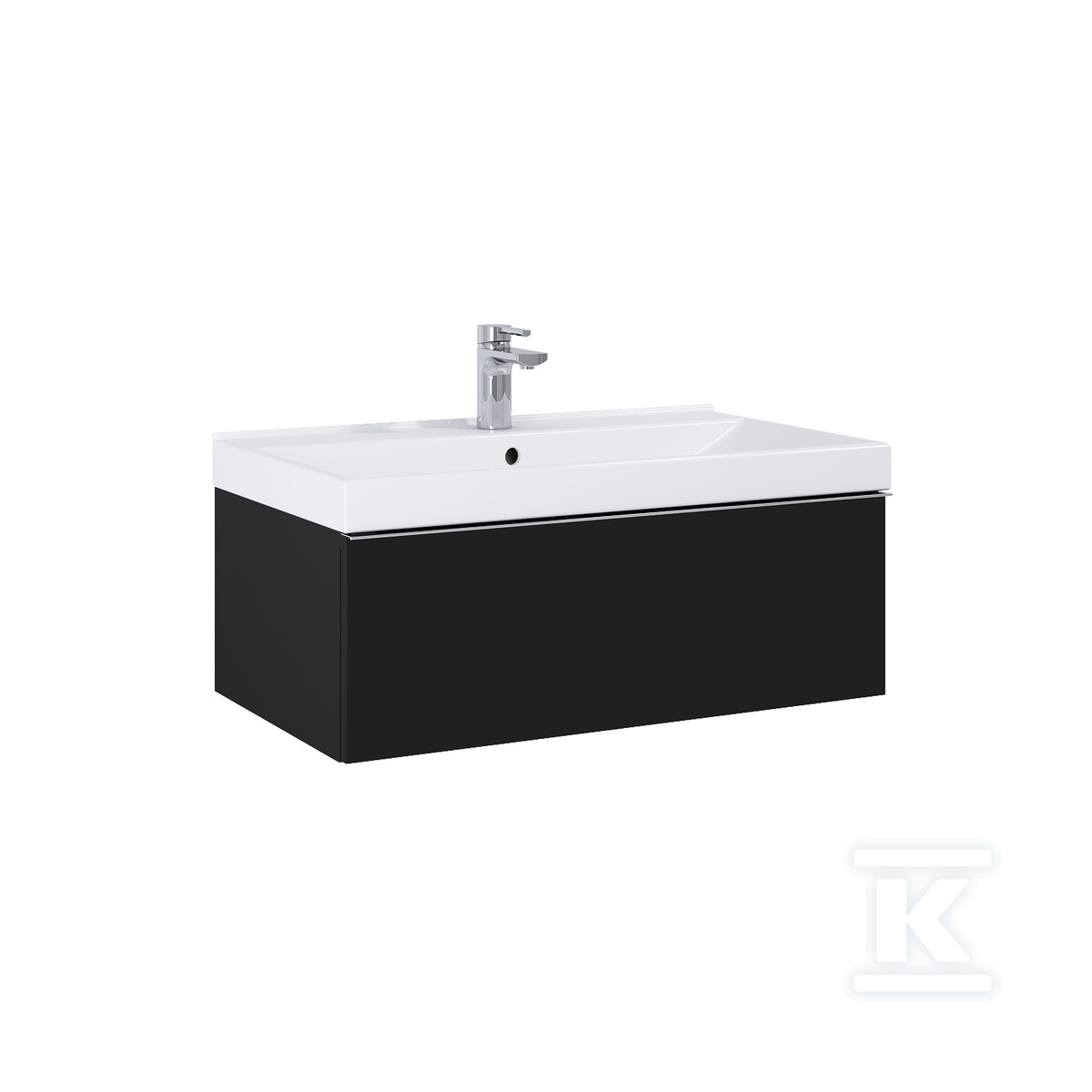 Szafka LOOK 80 1s black matt pdw - RE010803027160