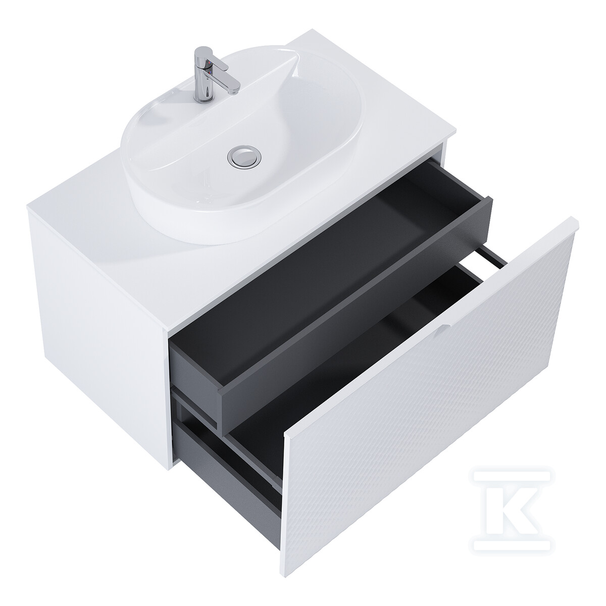 Szafka GLAM 90 1s+1s white matt pdw - RE010900165290