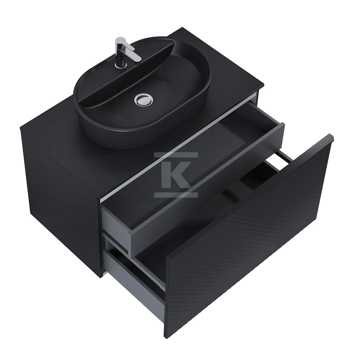 Szafka GLAM 90 1s+1s black matt pdw - RE010900167160