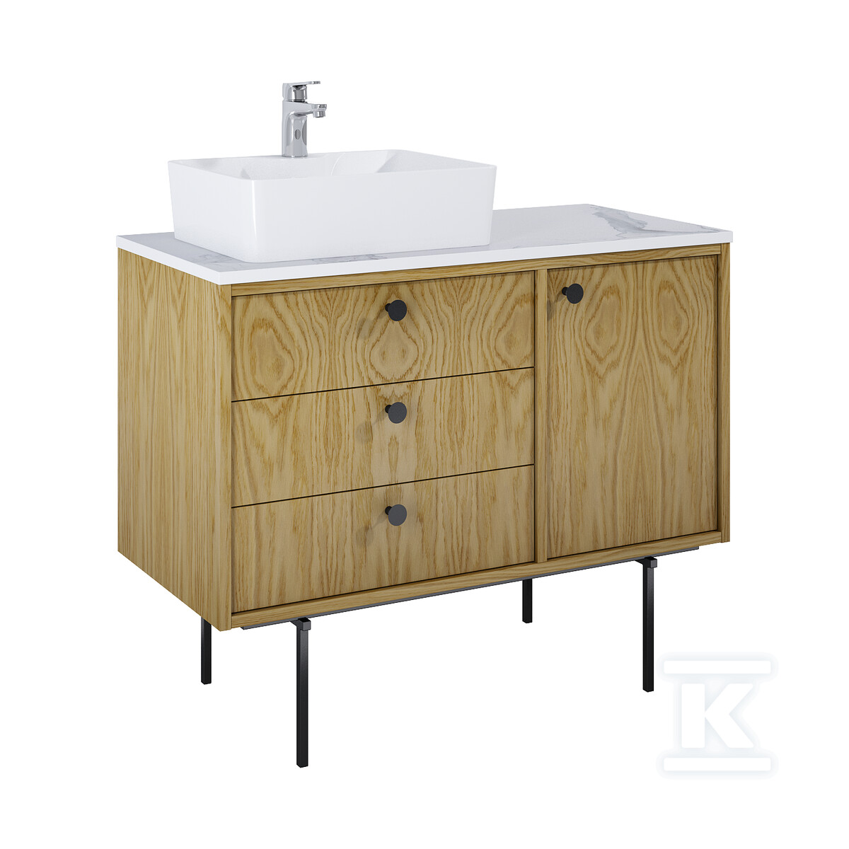 Szafka LEGACY 100 3s 1d l dąb naturalny - RE011000096690