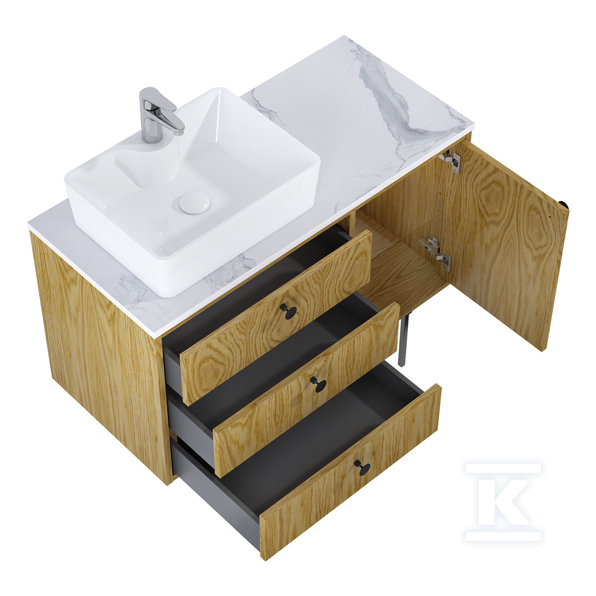 Szafka LEGACY 100 3s 1d l dąb naturalny - RE011000096690