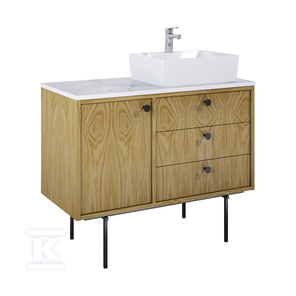 Szafka LEGACY 100 3s 1d p dąb naturalny - RE011001096690