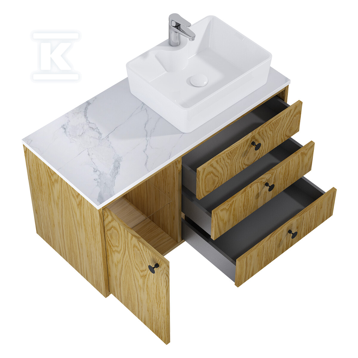 Szafka LEGACY 100 3s 1d p dąb naturalny - RE011001096690