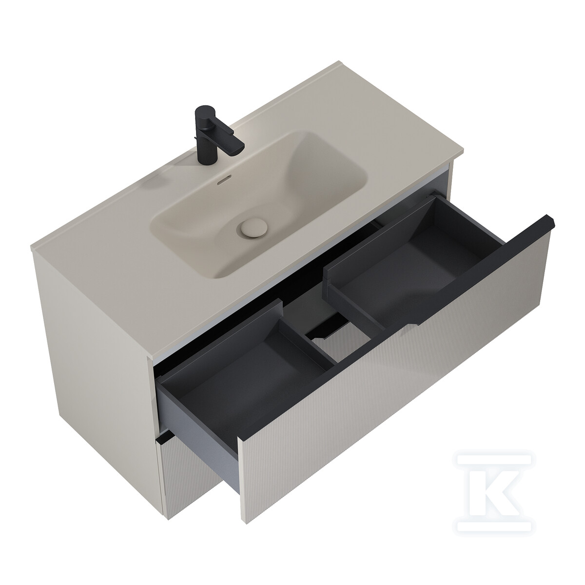Szafka SOHO 100 2s fume matt pdw - RE011004047020