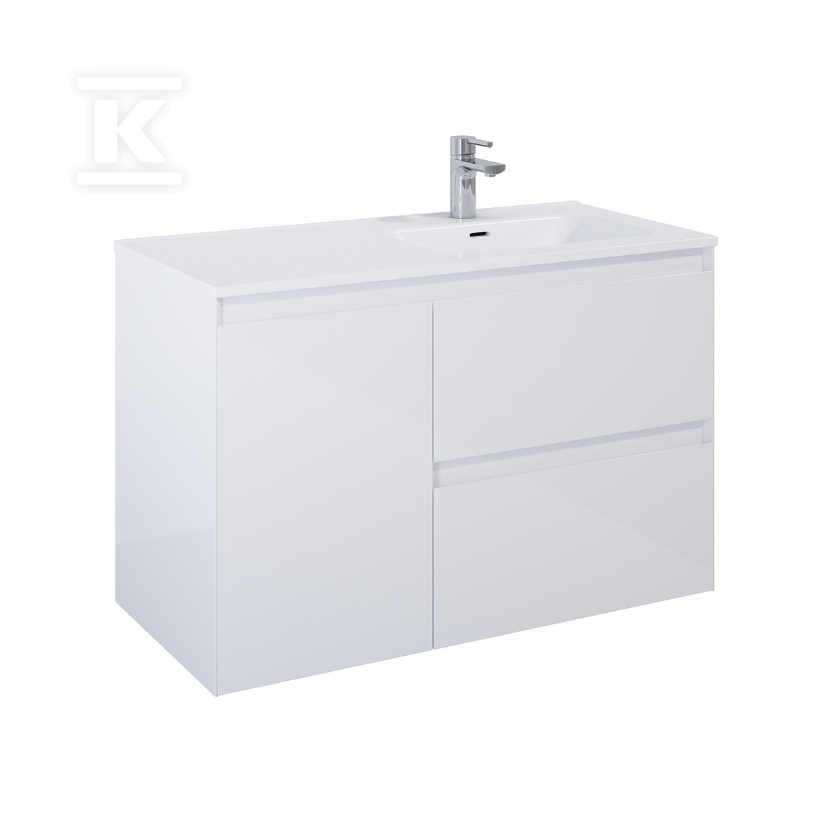 Szafka SPLIT 100 2s p cargo white hg - RE011005058060