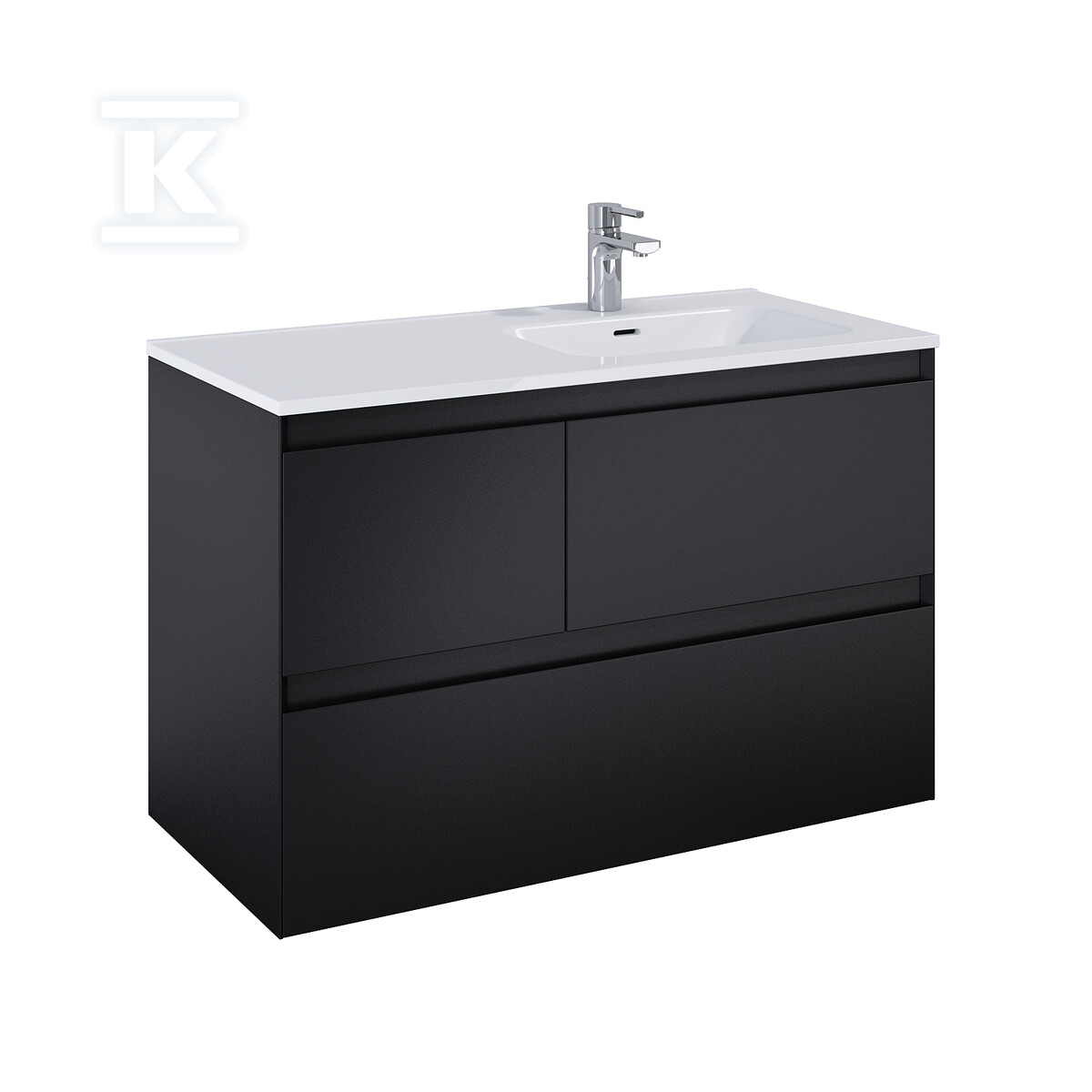 Szafka SPLIT 100 3s p black matt pdw - RE011005157160