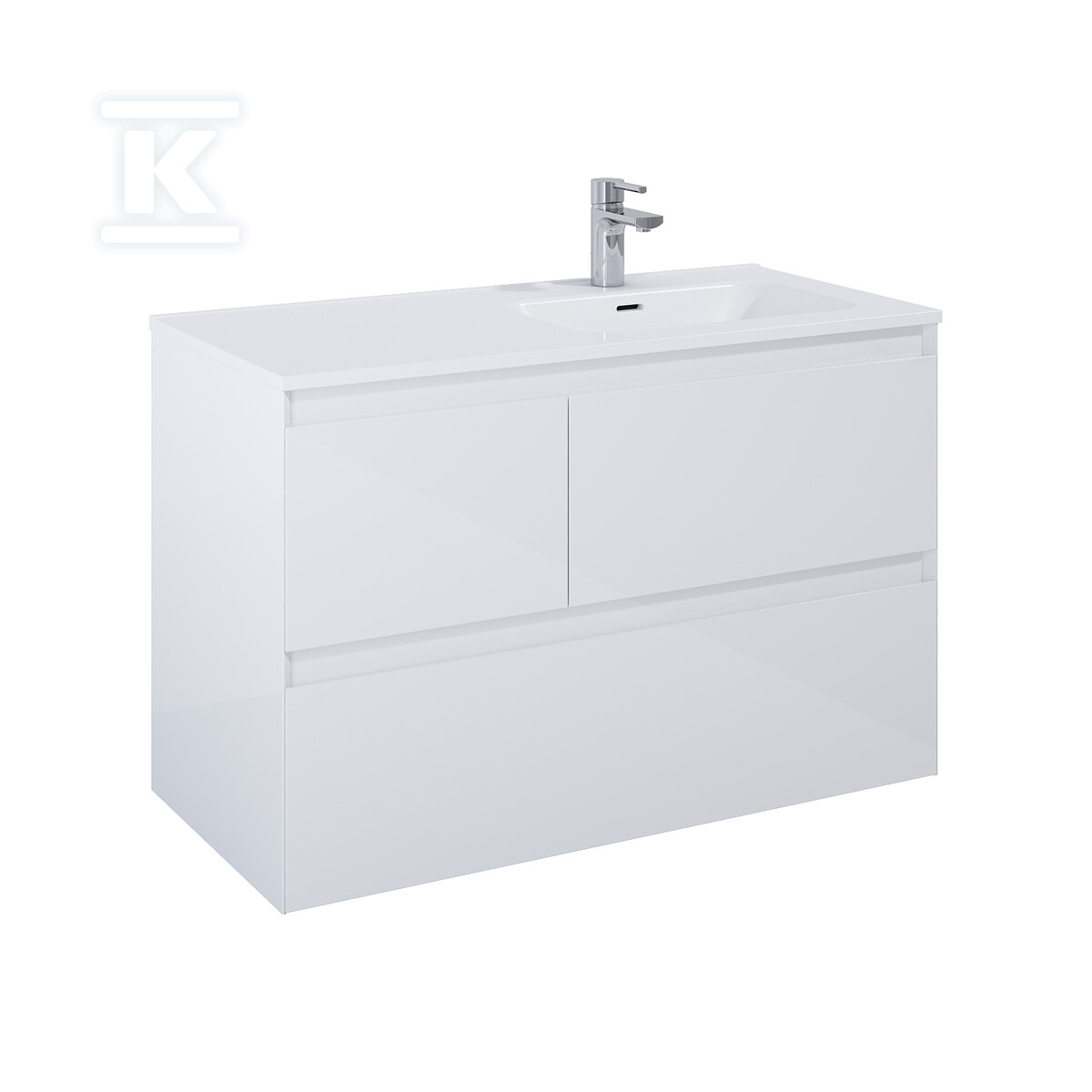 Szafka SPLIT 100 3s p white hg pdw - RE011005158060