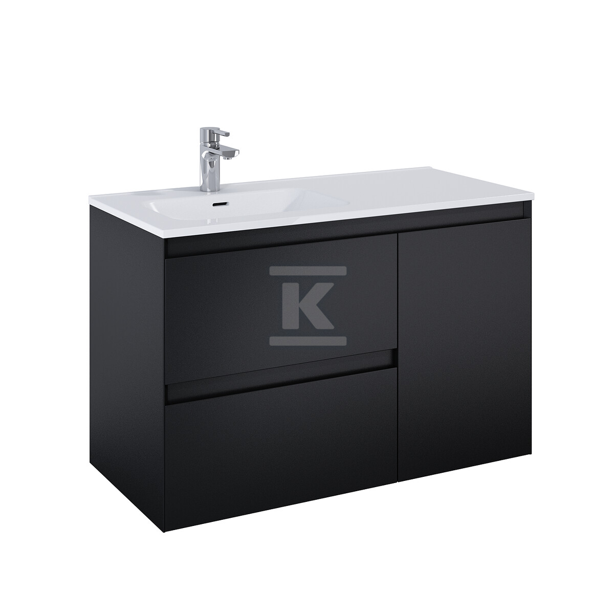 Szafka SPLIT 100 2s l cargo black matt - RE011006057160