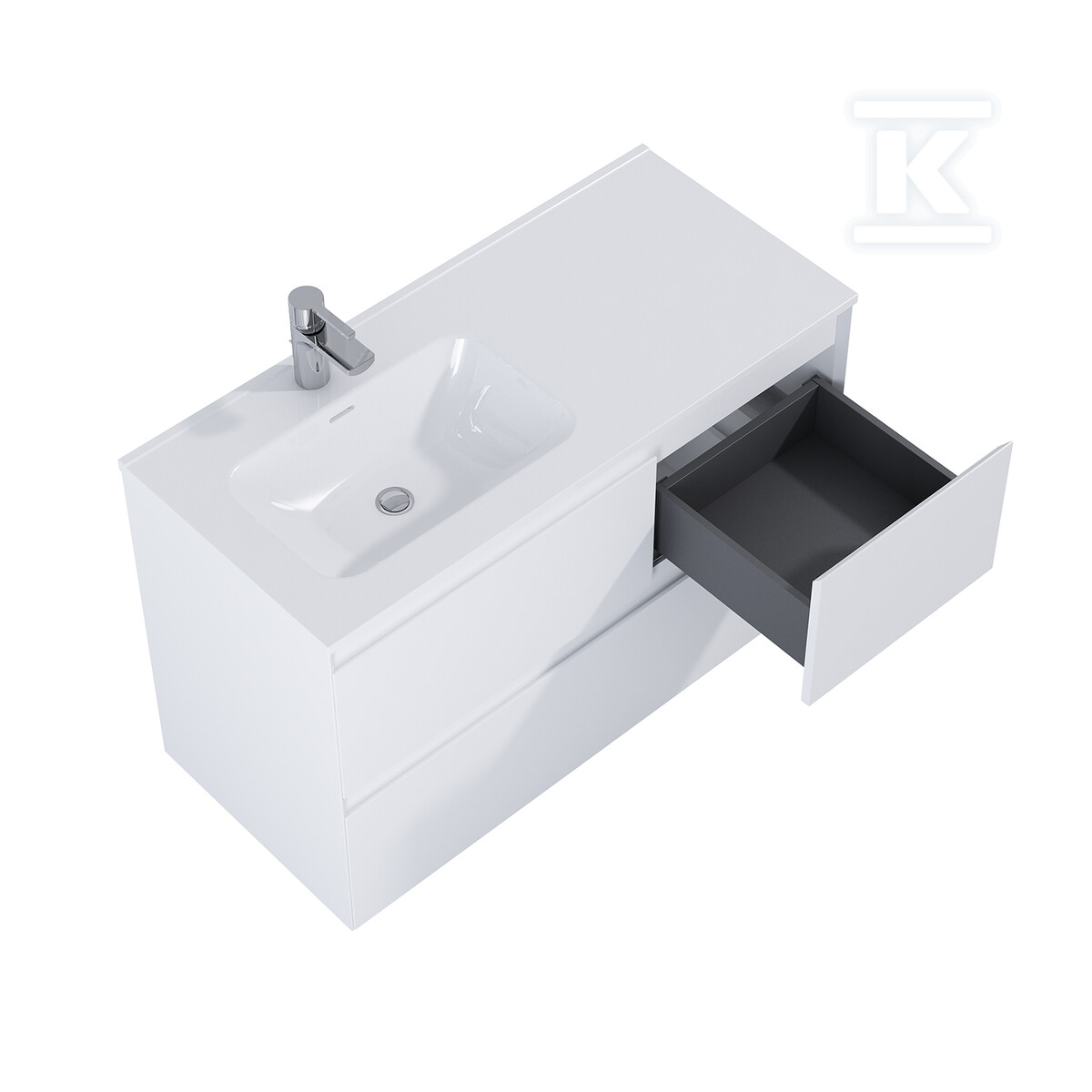 Szafka SPLIT 100 3s l white matt pdw - RE011006155290