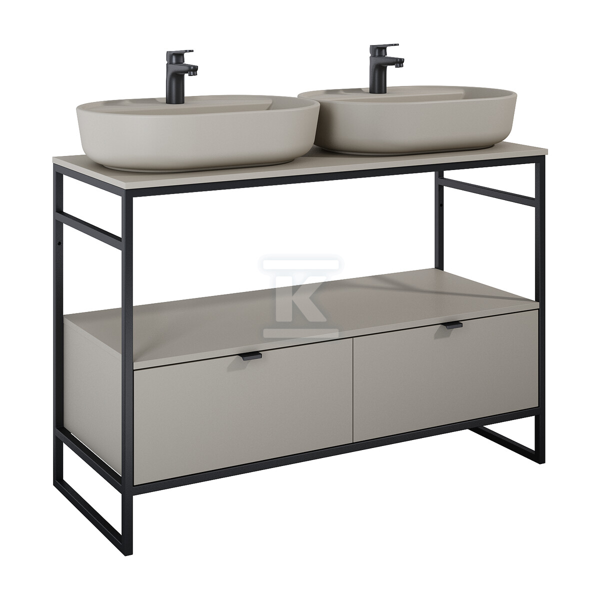 Szafka INDUS 120 2s fume matt do - RE011200077020