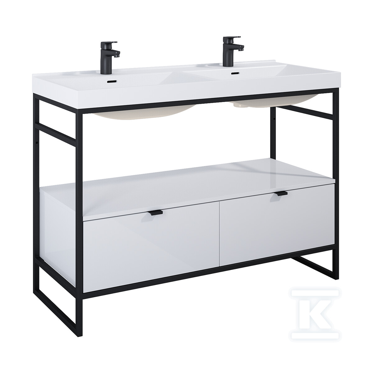 Szafka INDUS 120 2s white hg do stelaża - RE011200078060