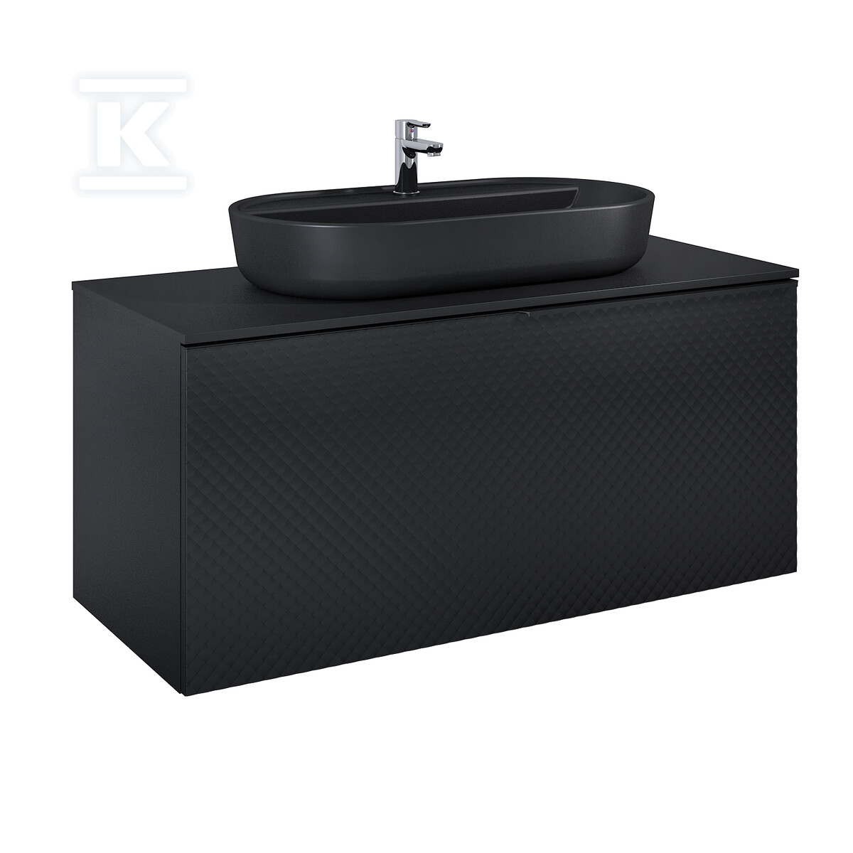 Szafka GLAM 120 1s+1s black matt pdw - RE011200167160