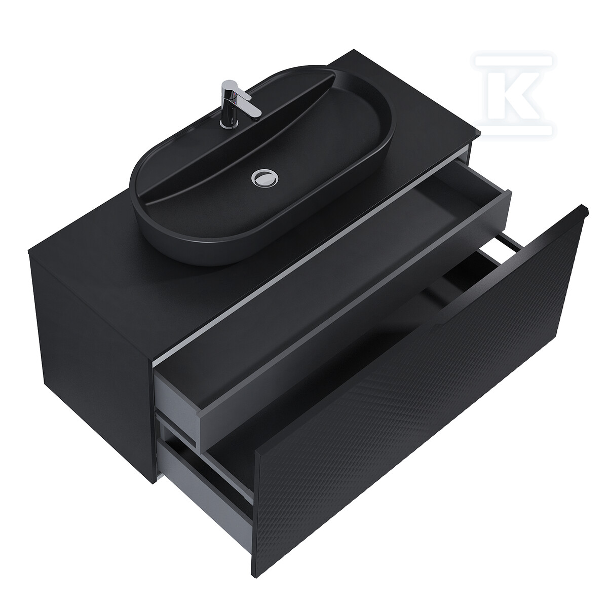 Szafka GLAM 120 1s+1s black matt pdw - RE011200167160