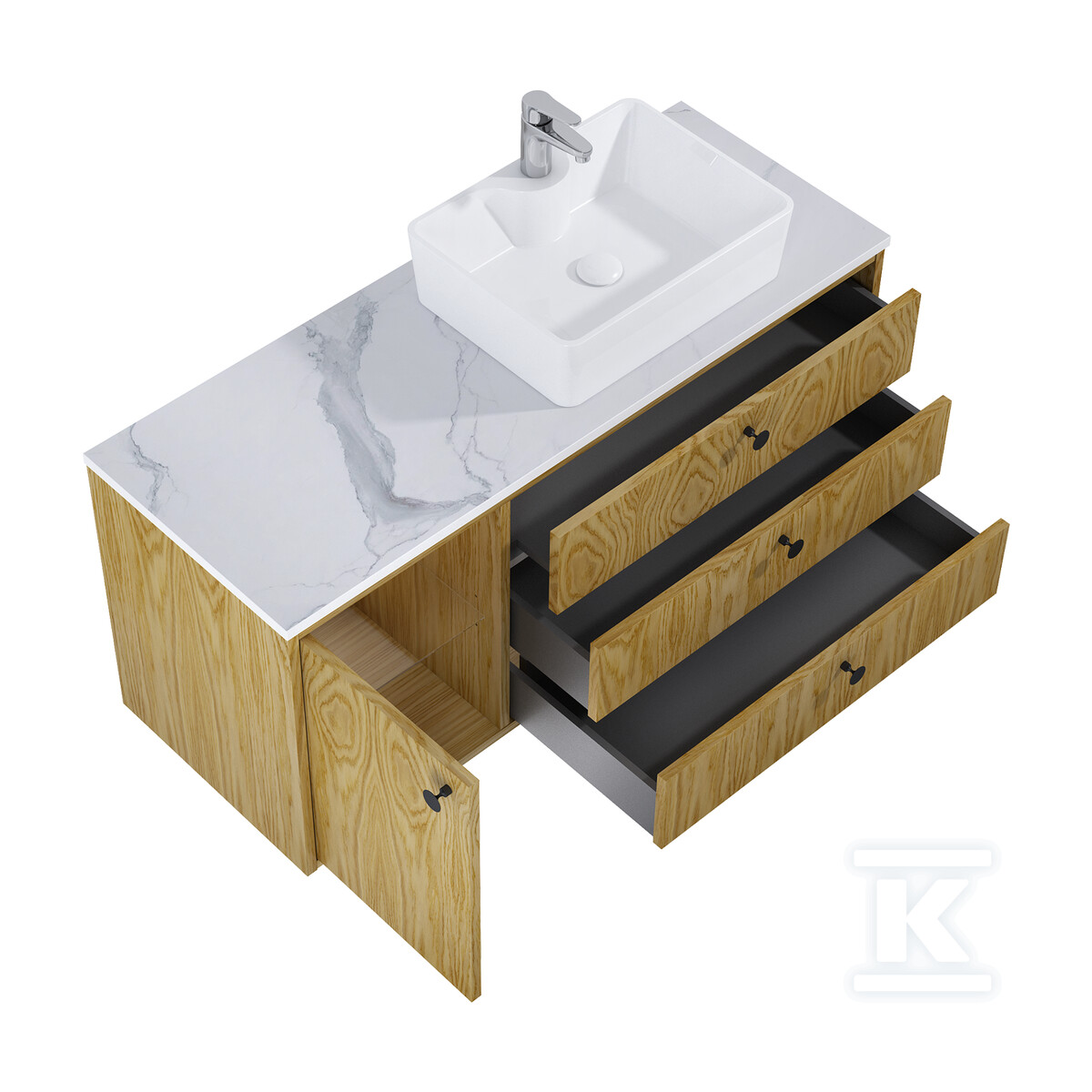 Szafka LEGACY 120 3s 1d p dąb naturalny - RE011201096690