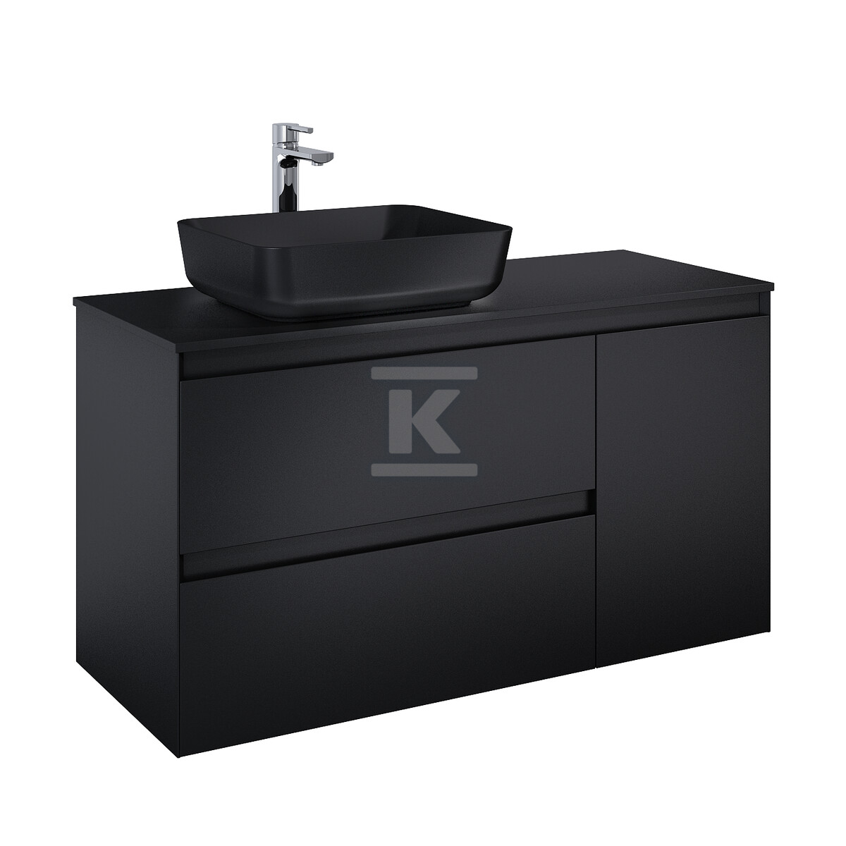 Szafka SPLIT 120 2s l cargo black matt - RE011206257160