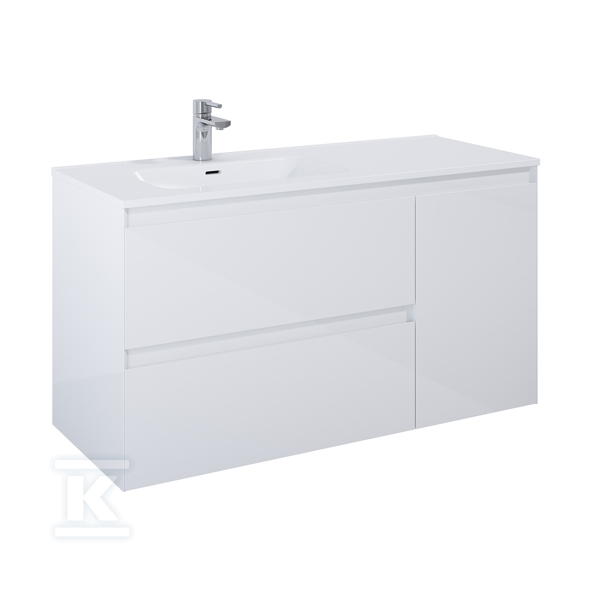 Szafka SPLIT 120 2s l cargo white hg - RE011206258060