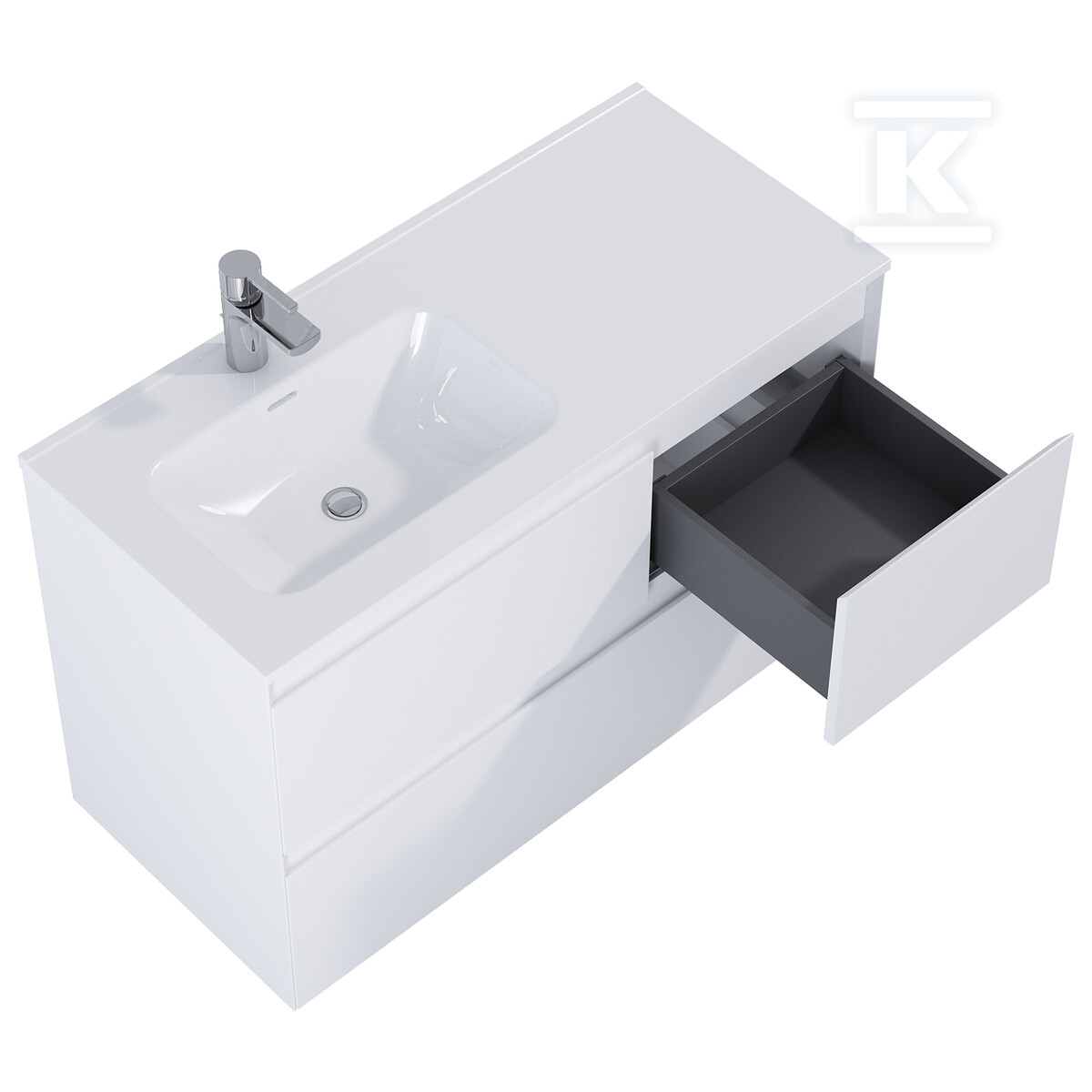 Szafka SPLIT 120 3s l white hg pdw - RE012006158060