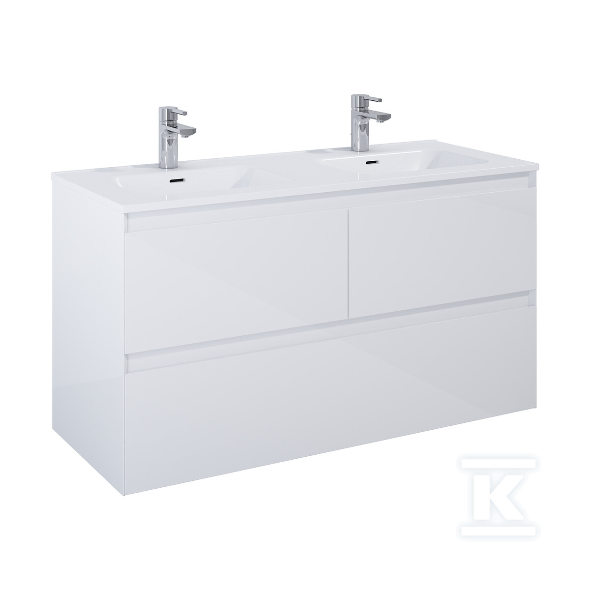 Szafka SPLIT 120 3s white hg pdw - RE012007158060