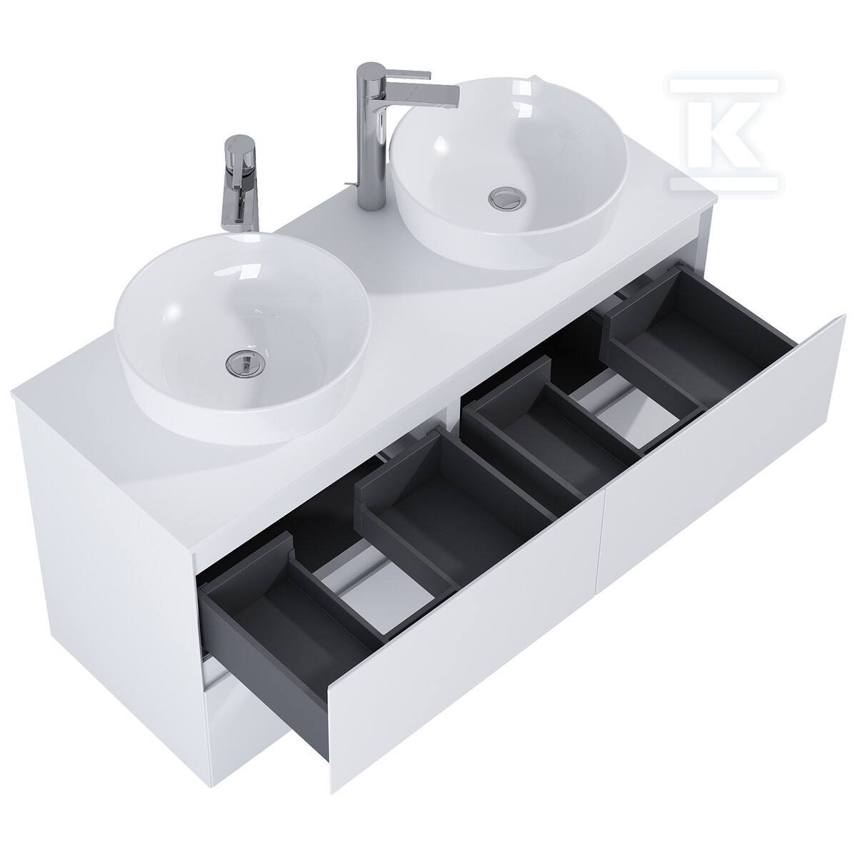 Szafka SPLIT 120 3s white hg pdw - RE012007158060