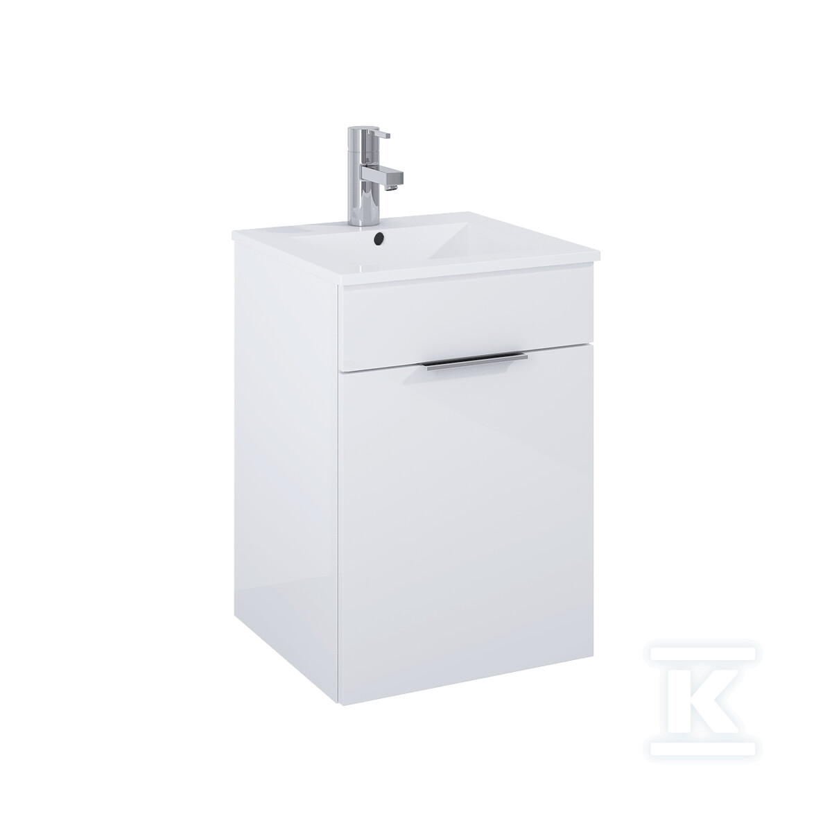 Zestaw z umywalką QUBO PLUS 40 1d white - RE020400148060