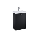 Zestaw szafka z umywalką KIDO 45 1d black matt podwójna
